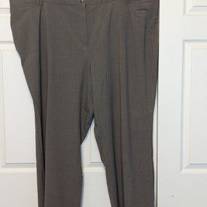 Avenue Taupe Wide-Leg Trousers Size 32 Average